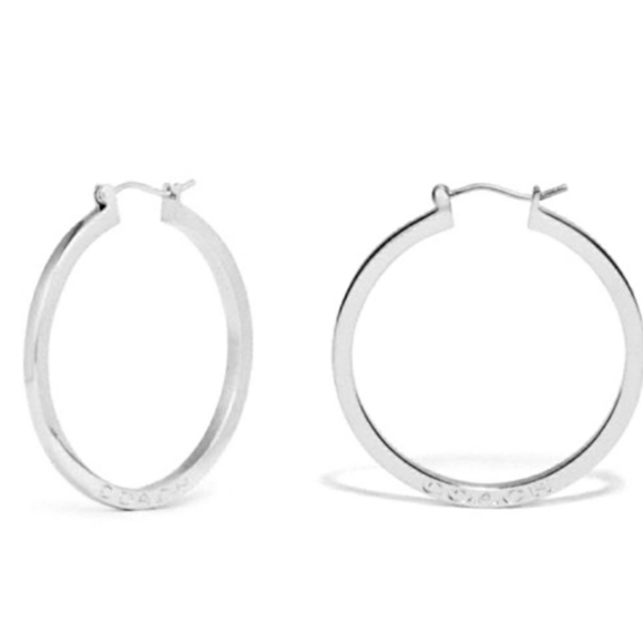 Coach | Silver Hoop Earrings - Picture 4 of 4